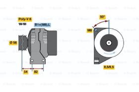 BOSCH 0986047510 - ALTERNADOR