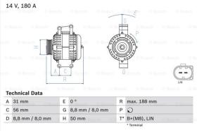 BOSCH 0986047700 - ALTERNADOR