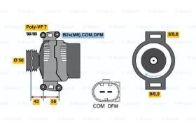 BOSCH 0986047710 - ALTERNADOR