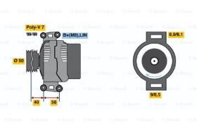 BOSCH 0986047790 - ALTERNADOR