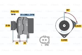 BOSCH 0986048160 - ALTERNADOR