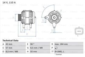 BOSCH 0986048611 - ALTERNADOR