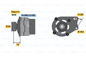 BOSCH 0986048630 - ALTERNADOR