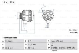 BOSCH 0986048801 - ALTERNADOR