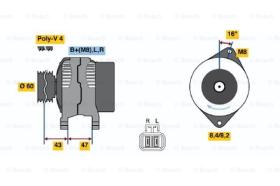 BOSCH 0986049201 - ALTERNADOR