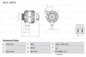 BOSCH 0986049550 - ALTERNADOR