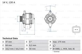 BOSCH 0986049650 - ALTERNADOR