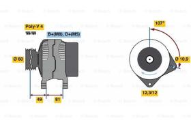 BOSCH 0986049740 - ALTERNADOR