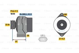 BOSCH 0986080010 - ALTERNADOR