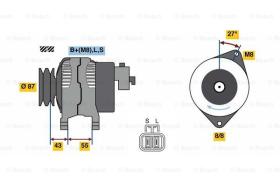 BOSCH 0986080020 - ALTERNADOR