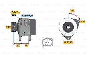 BOSCH 0986080070 - ALTERNADOR