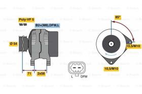 BOSCH 0986080100 - ALTERNADOR