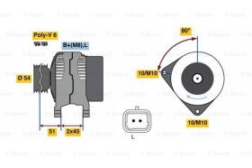 BOSCH 0986080110 - ALTERNADOR