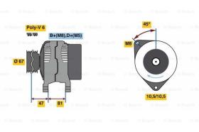 BOSCH 0986080120 - ALTERNADOR