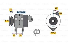 BOSCH 0986080130 - ALTERNADOR