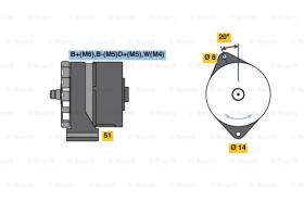 BOSCH 0986080180 - ALTERNADOR