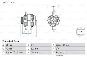 BOSCH 0986080220 - ALTERNADOR