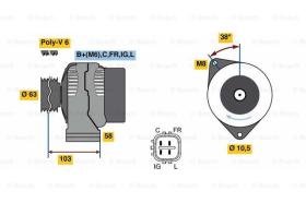 BOSCH 0986080240 - ALTERNADOR