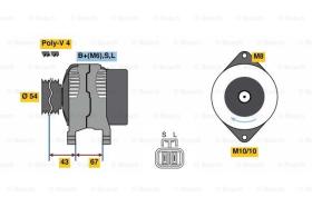 BOSCH 0986080250 - ALTERNADOR