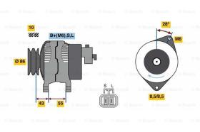 BOSCH 0986080260 - ALTERNADOR