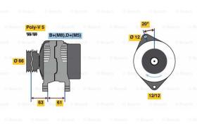 BOSCH 0986080280 - ALTERNADOR