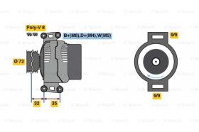 BOSCH 0986080310 - ALTERNADOR