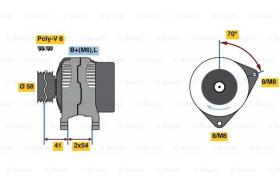 BOSCH 0986080340 - ALTERNADOR