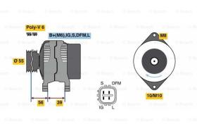 BOSCH 0986080450 - ALTERNADOR