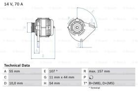 BOSCH 0986080490 - ALTERNADOR