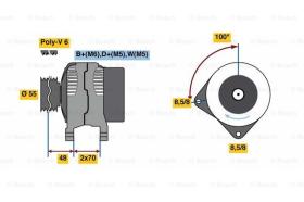 BOSCH 0986080510 - ALTERNADOR