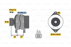 BOSCH 0986080520 - ALTERNADOR