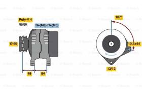 BOSCH 0986080550 - ALTERNADOR