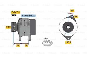 BOSCH 0986080590 - ALTERNADOR