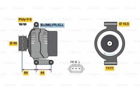 BOSCH 0986080610 - ALTERNADOR