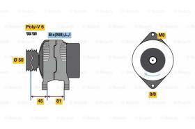 BOSCH 0986080650 - ALTERNADOR