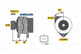 BOSCH 0986080680 - ALTERNADOR