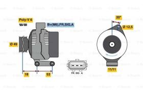 BOSCH 0986080700 - ALTERNADOR