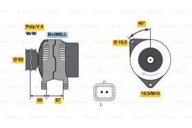 BOSCH 0986080720 - ALTERNADOR