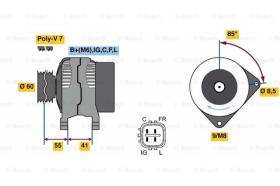 BOSCH 0986080730 - ALTERNADOR