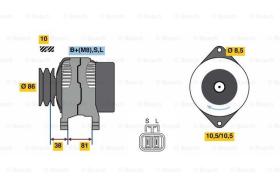 BOSCH 0986080740 - ALTERNADOR