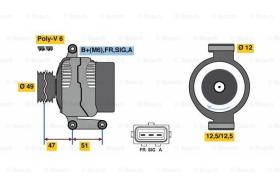 BOSCH 0986080750 - ALTERNADOR