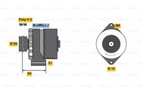 BOSCH 0986080760 - ALTERNADOR