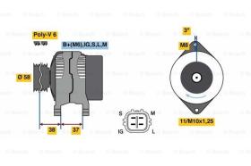 BOSCH 0986080770 - ALTERNADOR