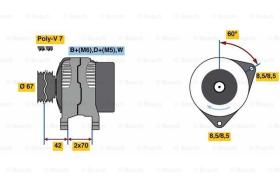 BOSCH 0986080830 - ALTERNADOR