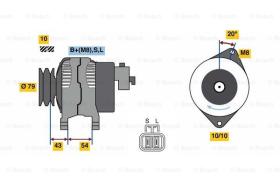 BOSCH 0986080840 - ALTERNADOR