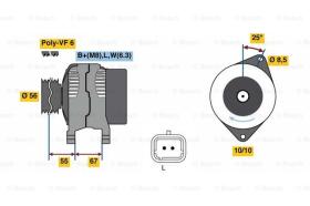 BOSCH 0986080870 - ALTERNADOR