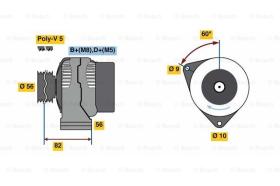 BOSCH 0986080890 - ALTERNADOR