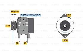 BOSCH 0986080900 - ALTERNADOR