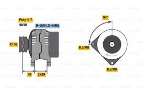 BOSCH 0986080950 - ALTERNADOR