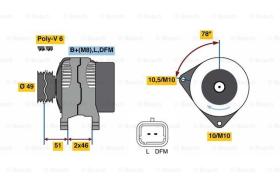 BOSCH 0986081020 - ALTERNADOR